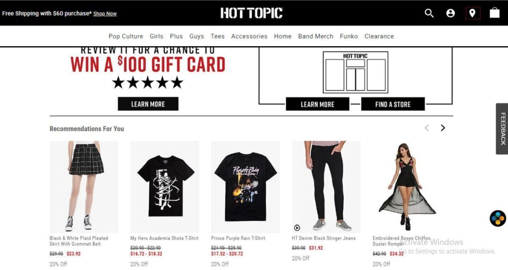 stores like hot topic