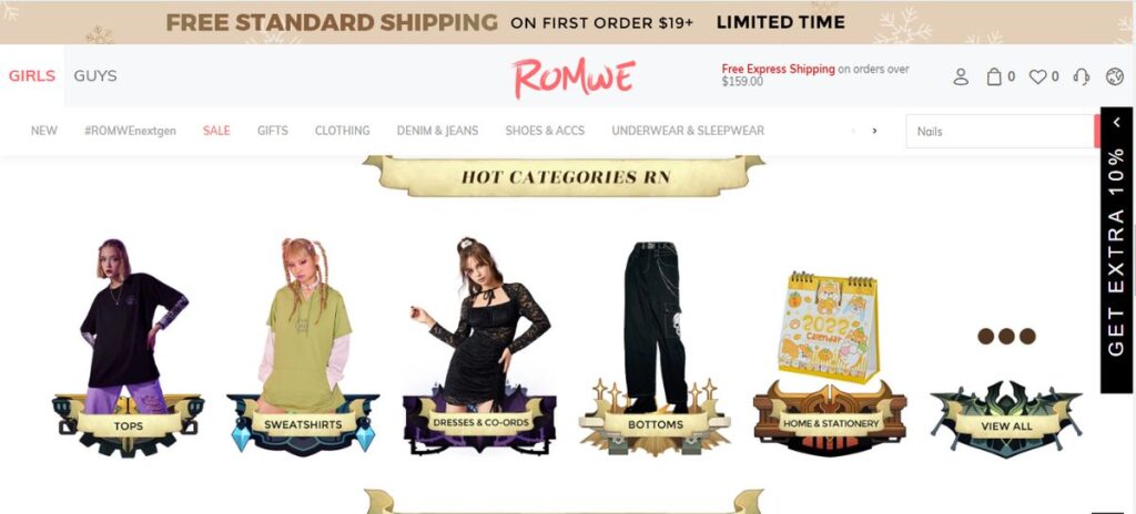 websites like romwe