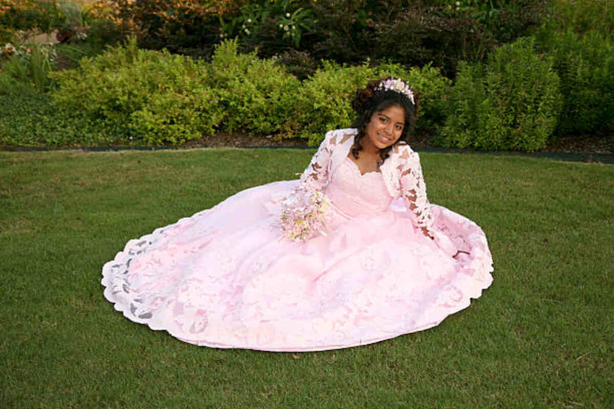 Rose Gold Quince Dress From Princesa by Ariana Varaby Ariana Vara